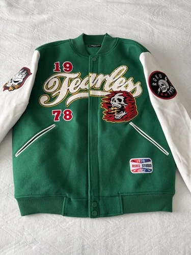 Roku Studio Green Varsity Jacket Men’s L - product listing photo