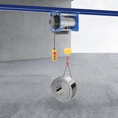 Electric Hoist With Wired Control, 881LBS Electric Hoist W/Long Steel Wire Rope