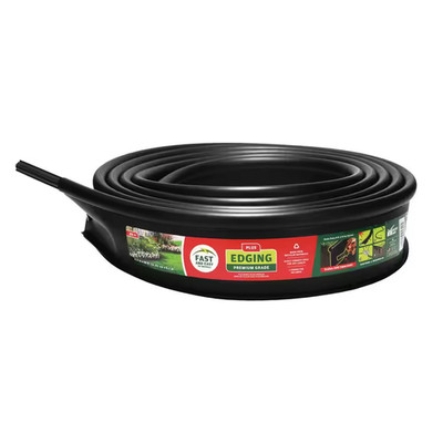 Plus 20 Ft. L X 4.5 In. H X .75 in W Black Plastic Coiled Landscape Edging with