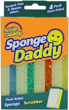 Scrub Daddy, Sponge Daddy - Dual Sided Sponge & Scrubber, Traditional Shape,...