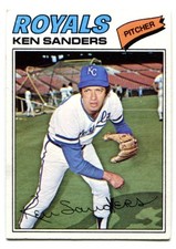 1977 Topps #171 Ken Sanders Baseball Card - Kansas City Royals