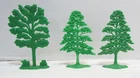 MARX PLAYSET VINTAGE HARD PLASTIC TREE LOT of 3 FULL OAK & DELTA TREES c. 1950's