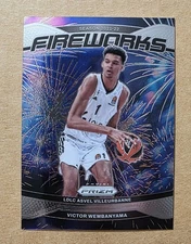 2024-25 Panini Prizm Euroleague Victor Wembanyama #13 Fireworks Spurs LDLC 