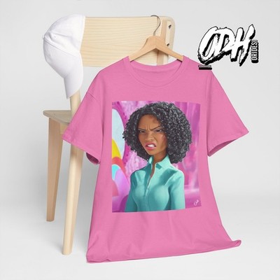 Disgusted Doll Face Black Barbie, Melanin Black Queen, Black History, FBA Tee