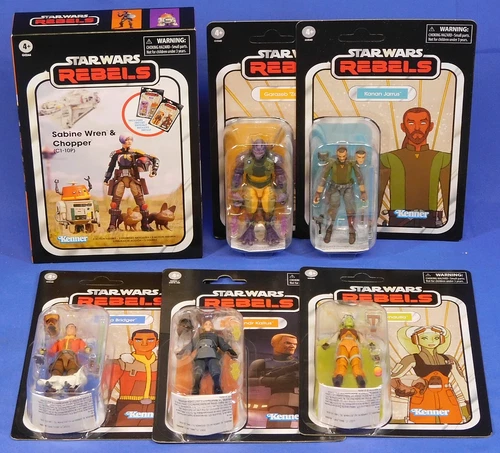 STAR WARS VINTAGE COLLECTION REBELS FIGURES FROM GHOST HASLAB LOT OF 7