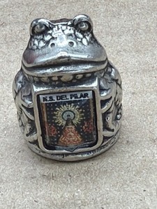 Vtg Taxco Sterling 925 Frog Thimble N.S. DEL PILAR Los Castillo Era '60-'70