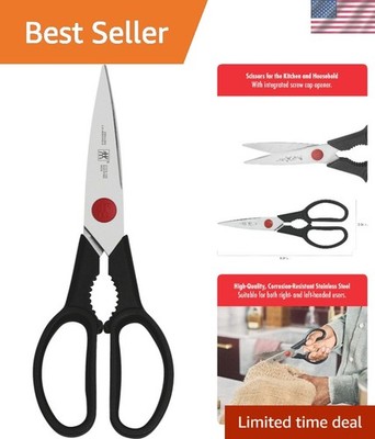 ZWILLING Twin L 8-Inch Kitchen Shears, Multipurpose Scissors for Poultry, Herbs,