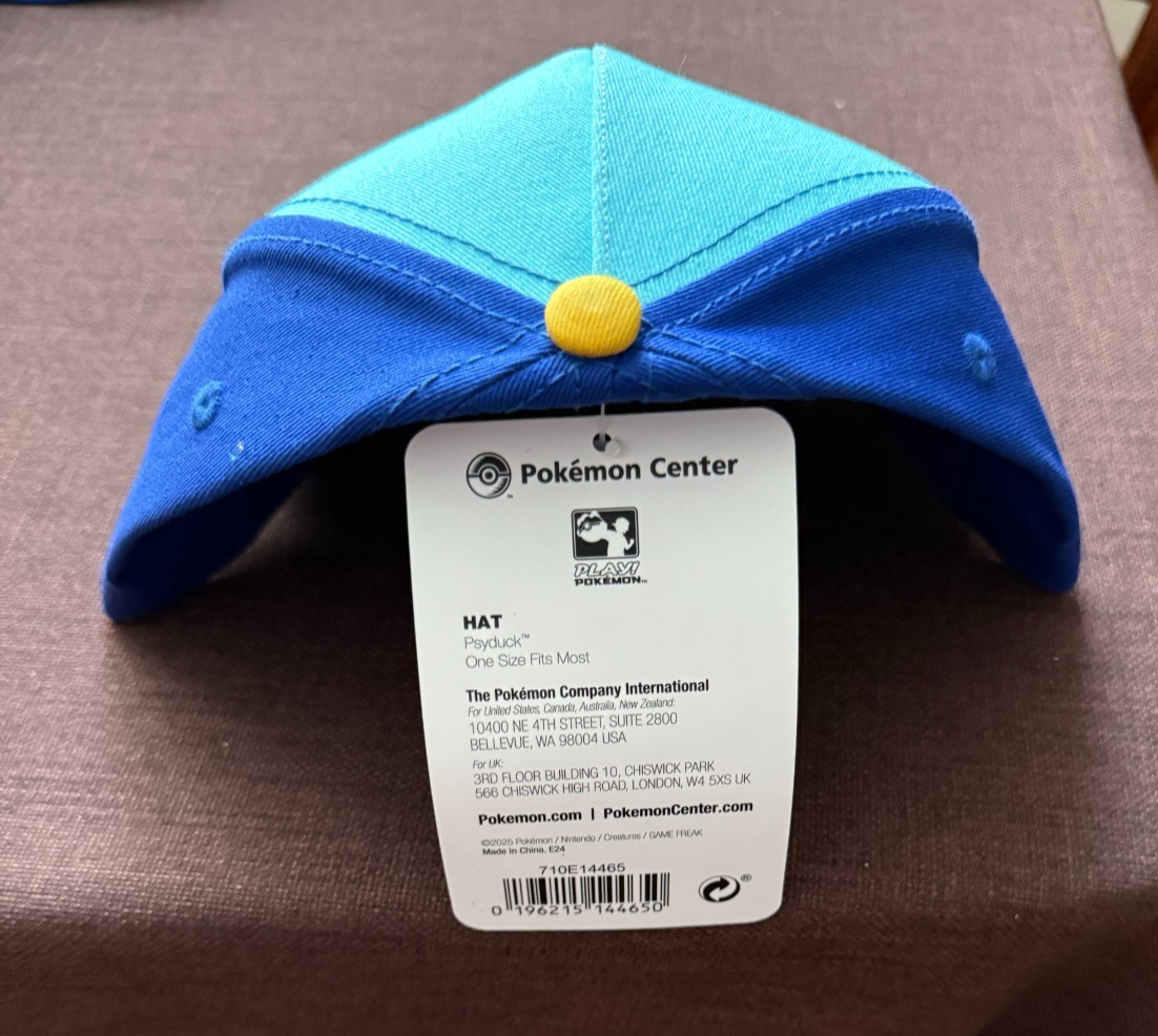 Pokémon Center NAIC 2025 Psyduck Hat – Blue Two-Tone –New Orleans