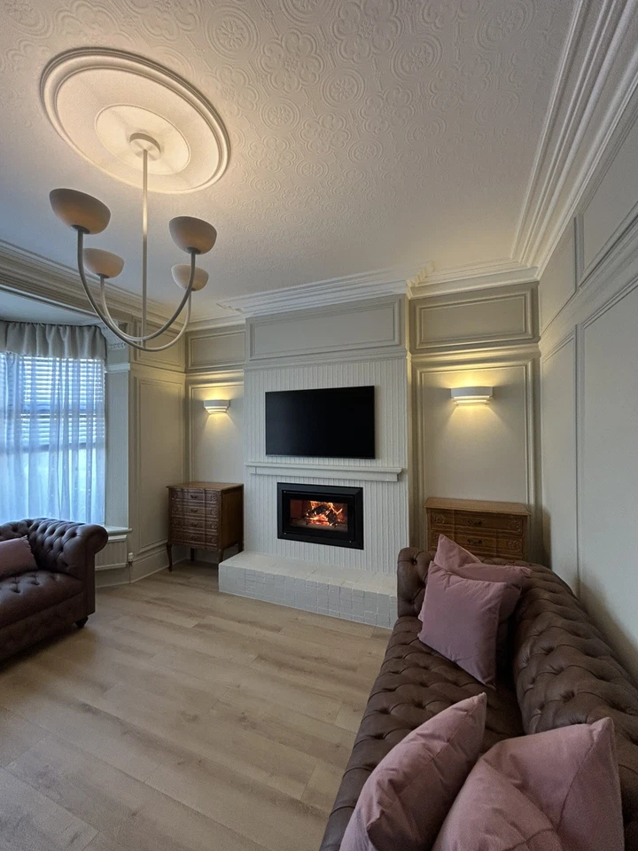 FRENCH VINTAGE SIDEBOARDS OR BEDSIDE CABINETS PAIR CHEST OF DRAWERS (1950s) - Image 3 of 4