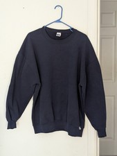 Vintage Russell Athletic Crewneck Sweatshirt XXL Made in USA Navy Blue Blank 90s