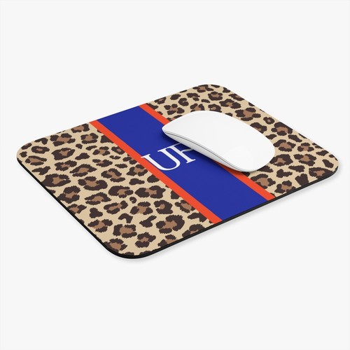 Custom Monogram Leopard Mouse Pad UF Gators Personalized Desk College Colors - Picture 15 of 20