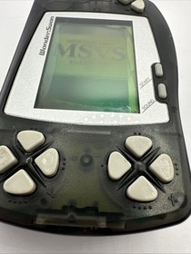 WonderSwan Clear Black Console Screen Damage Works Still