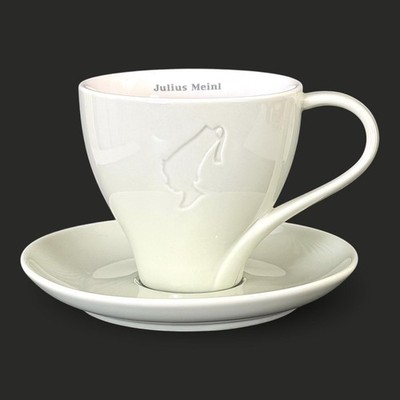 Julius Meinl Capuccino Cup Saucer Gray Logo Matteo Thun Vienna Coffee House