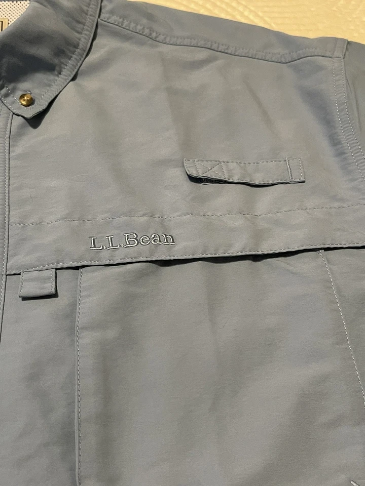 LL Bean Shirt Mens XL Tall Short Sleeve Button Down Fishing Outdoors Pockets - Image 3 of 4