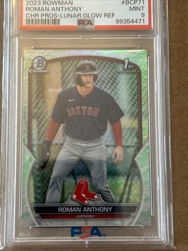 2023 Bowman Chrome 1st - Roman Anthony Lunar Glow Refractor #BCP-71 PSA 9 MINT