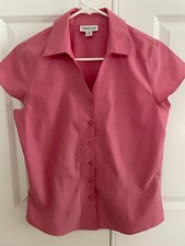 Coldwater Creek Cotton Women's Short Sleeve Shirt - Size PS Excellent Condition