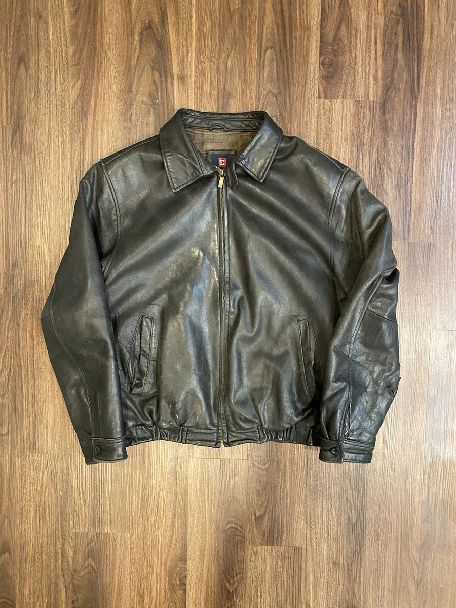 Chaps Black Leather Outer Shell Coats, Jackets & Vests for Men for