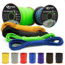  2ct Paracord Planet Reflective 550lb Paracord  7 Strand Type III  Yellow, 250 ft