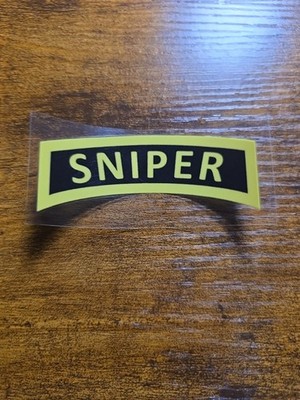 Sniper Tab BLK/GLD 3in UV DTF Decal Waterproof Made In USA