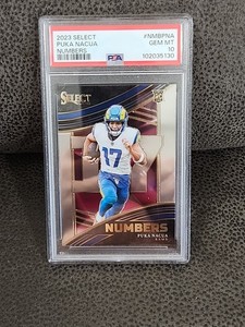 2023 Panini Select Puka Nacua #NMB-PNA Select Numbers RC PSA 10 Gem Mint Rams