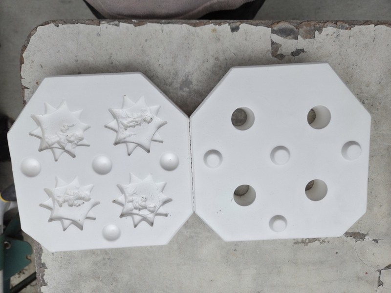 DM-573B Ornament Slip Casting Mold Ceramic Pottery Children Christmas Star
