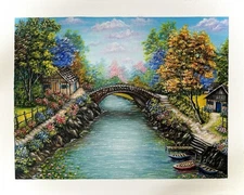 Original Hand painted Landscape Scenery Painting Artwork , 16”/20” Unframed