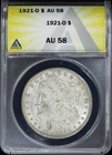 1921-D $1 Morgan Silver Dollar ANACS AU 58