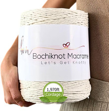 Macrame Cord 3Mm X 650Yds - Single Strand Cotton Cord for Wall Hanging  Crafts