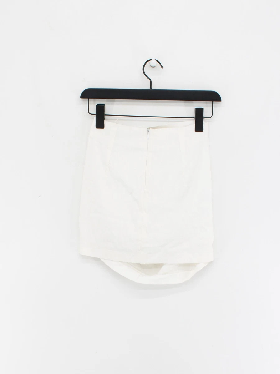 Minifalda corta Bershka XS blanca 100 % otras mini