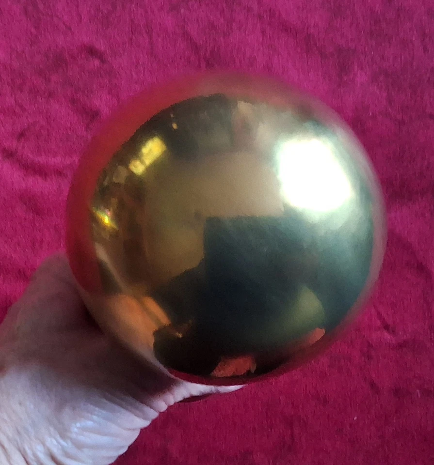 Ancienne Boule de Rampe d' Escalier à Visser en Laiton Début XXème - Photo 4/4