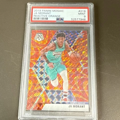 2019 Mosaic Ja Morant #219 Reactive Orange Mosaic RC PSA 9 Grizzlies