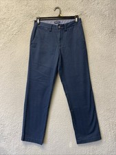 Nautica Chino Pants Mens 30x30 Navy Blue The Deck Fit /0650