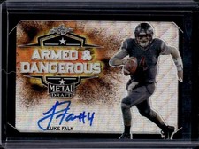 2018 Leaf Metal Draft Luke Falk Armed and Dangerous Auto Wave Black RC #/7