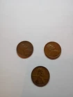1938 Lincoln Wheat Cent All Three Mints Set