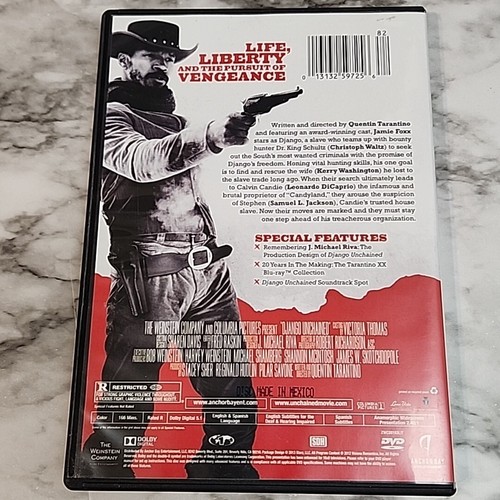 Django Unchained (DVD, 2012) Anchor Bay Entertainment Jamie Foxx Christoph Waltz - Picture 4 of 11
