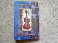 4"x6" Photo Album Blue/Brown w/Violin on Covers