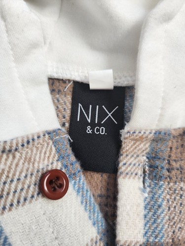 Nix &Co Flannel Jacket Hoodie Boy 4T Super Soft Long Sleeve Full Zip 100% Cotton - Picture 2 of 6