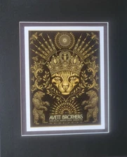Todd Slater "The Avett Brothers" 08/09/14 Poster Print Matted offset Litho 2015