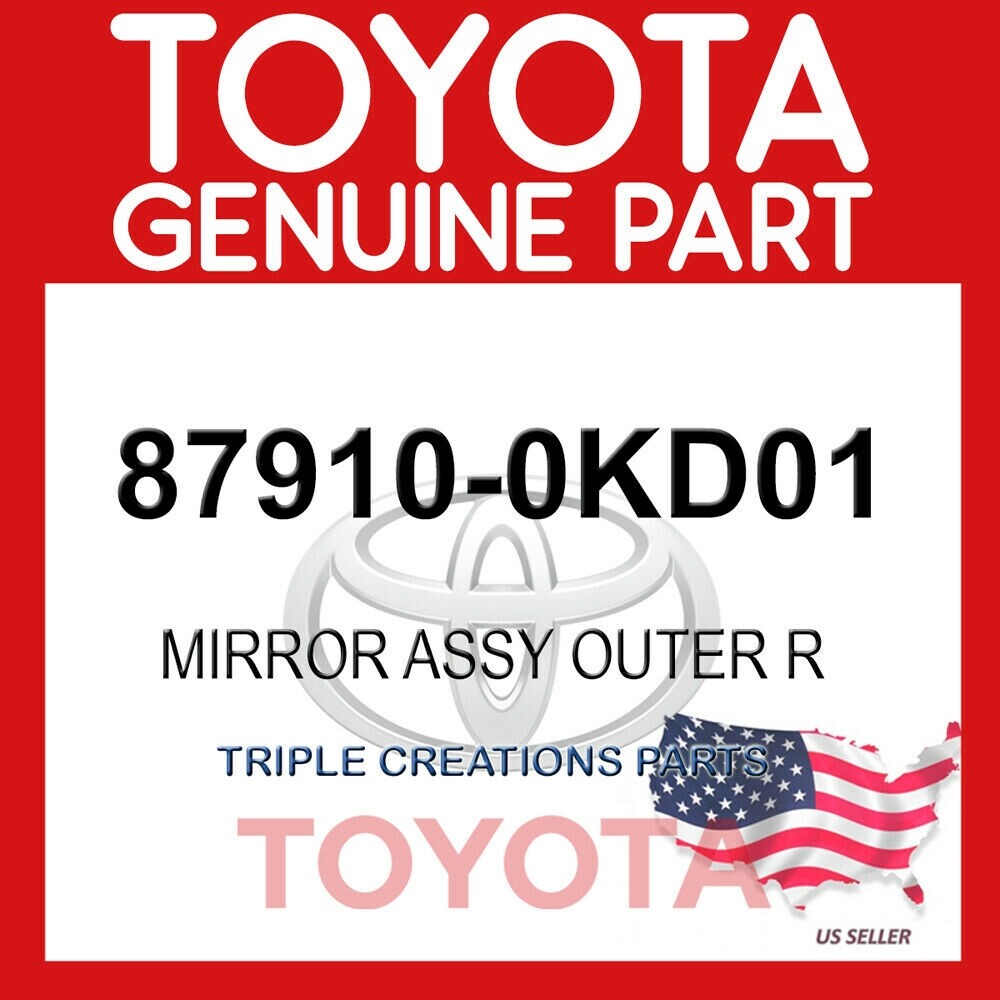 Genuine Toyota 87910-0KD01 Mirror Assyouter R 879100KD01 OEM | eBay