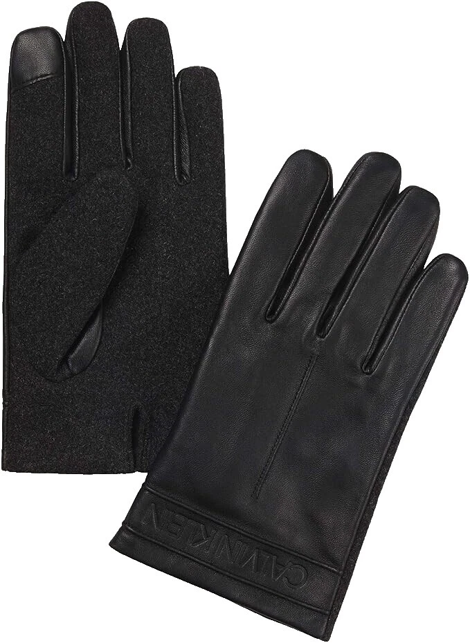 Hombre Cuero Calvin Klein Guantes y mitones