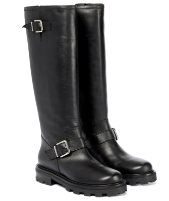 JIMMY★CHOO【アワード受賞記念セール】諦められないBikerBoots Biker II leather over-the-knee boots in black - Jimmy Choo