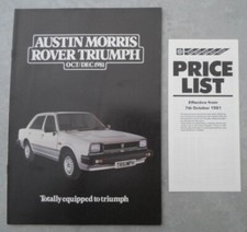 AUSTIN MORRIS MG MINI PRINCESS ROVER TRIUMPH orig 1981 UK Mkt Prestige Brochure