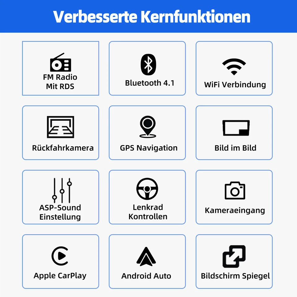 Für VW T6 Transporter Multivan 2016-2019 Carplay Android 14 Autoradio NAVI 4+64G - Bild 3 von 4