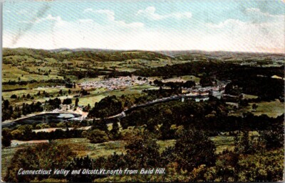 Postcard Connecticut Valley & Olcott Vt North Bald Hill 1915 Undivided Back