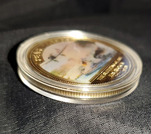 Pearl Harbour Gold Coin Vintage World War II Japanese Americana Military Navy US - Picture 12 of 16