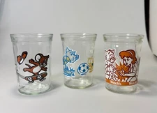 WELCHS Jelly Jar Collectible Glass Disney Looney Tunes Dr Seuss~ Take your pick