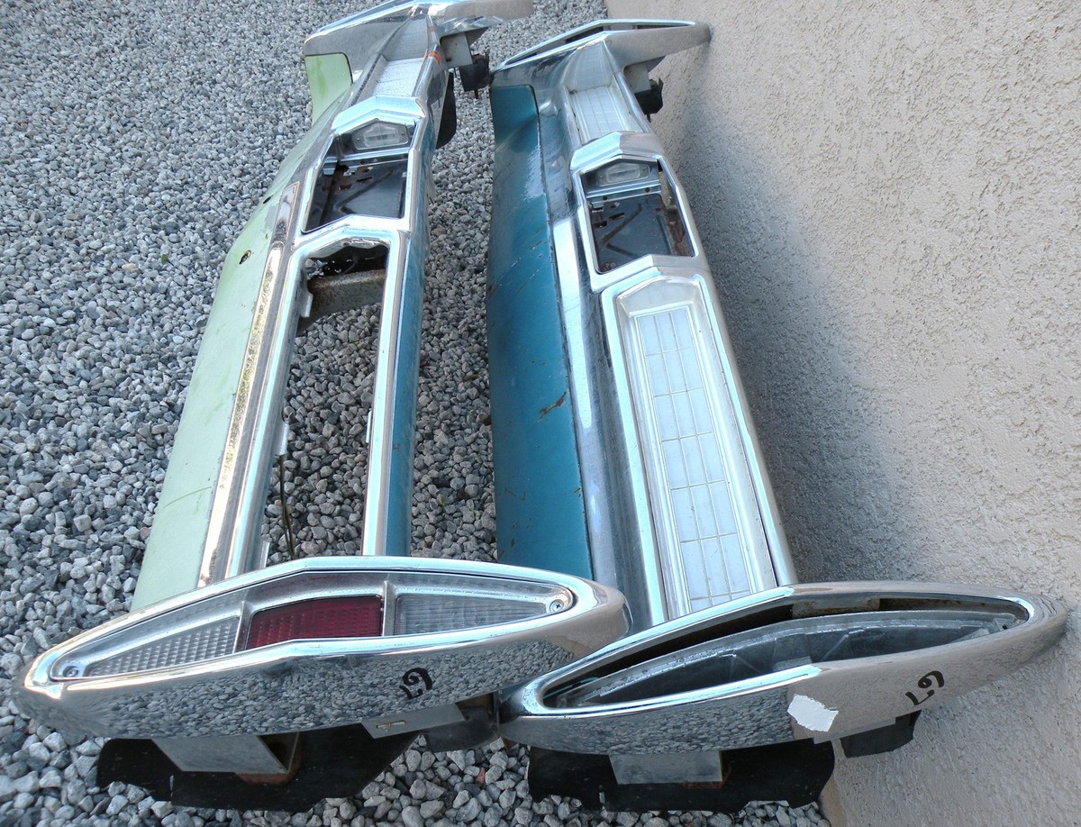 X CADILLAC NEW TRIPLE PLATED CHROME REAR BACK BUMPER 1967 67 OEM