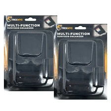 TrexNYC Multi-Function Car Organizer, Black, 2 Packs