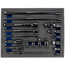 Steckschlüssel Kardangelenk Verlängerung Set 1/4 3/8 1/2 Zoll Kipp Adapter 18tlg