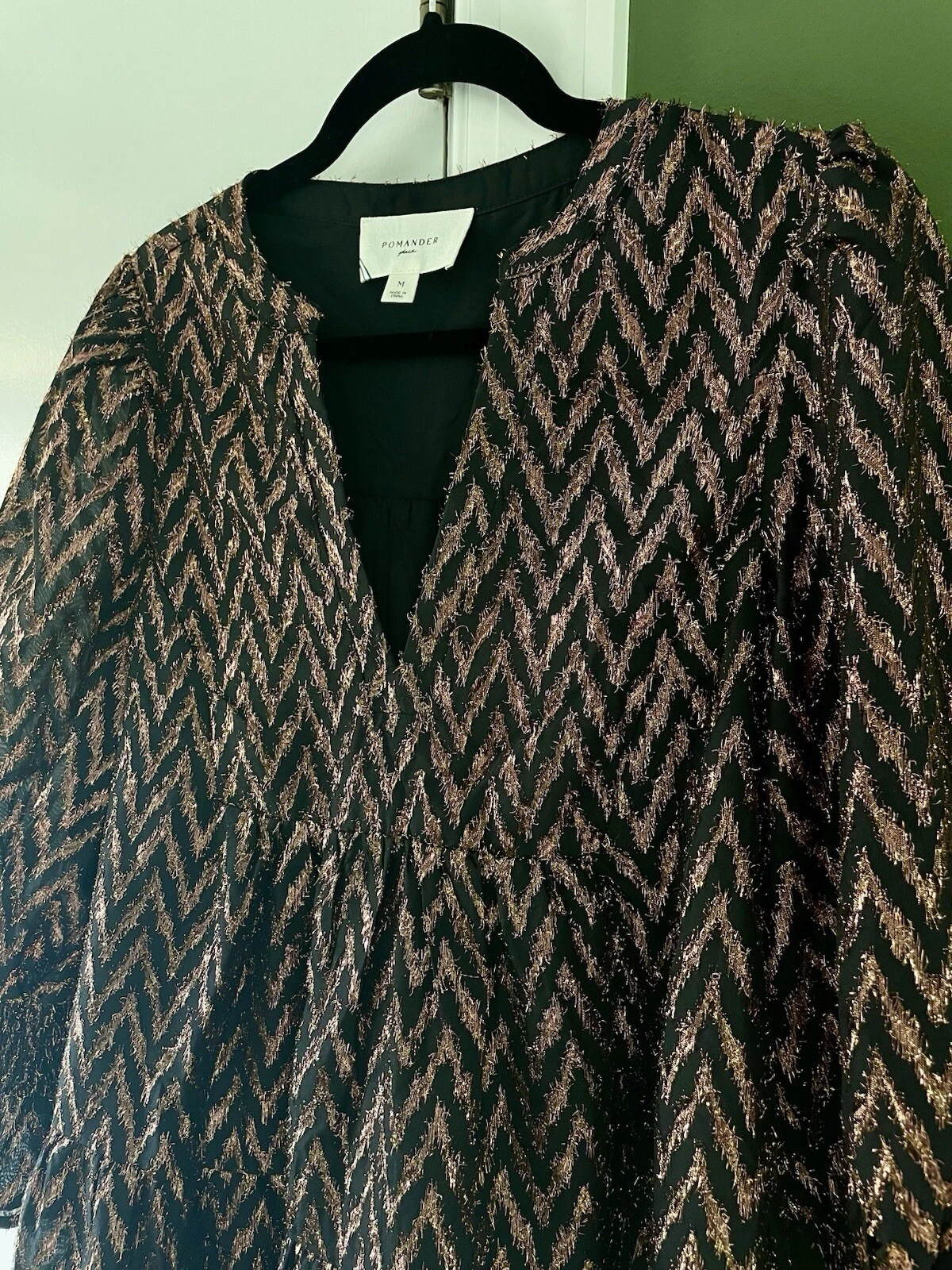 Abito da festa Tuckernuck Pomander Place Kenzo metallizzato Ikat nero Medium 8 10